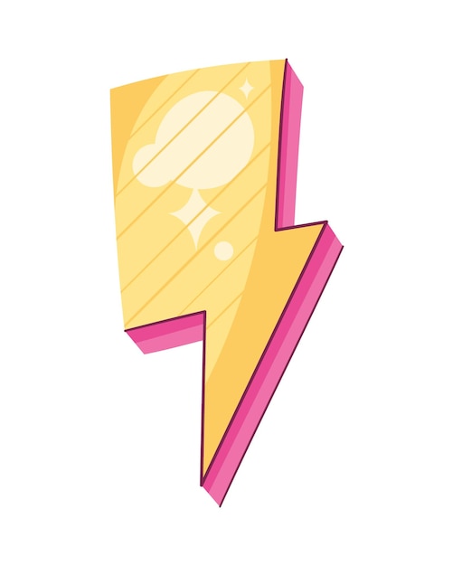diseño de trueno dorado