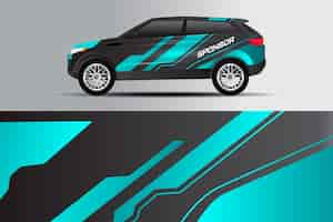 Vector gratuito diseño de urdimbre de coche duo tone