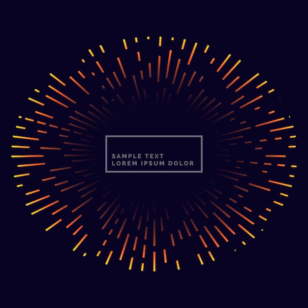 diseño de vector de backgorund de fuegos artificiales de líneas