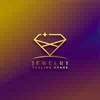 Vector gratuito diseño de vector de concepto de logotipo de diamante de joyería elegante