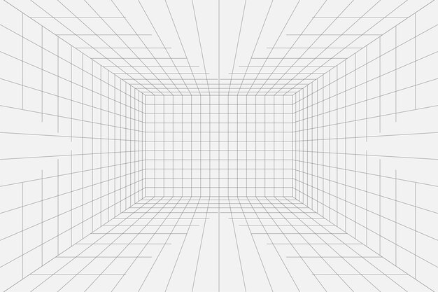 diseño de vector de diseño de cuadrícula de matriz 3d abstracto