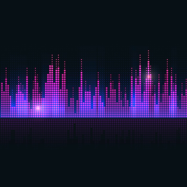 Diseño de vector de ecualizador de onda de sonido colorido