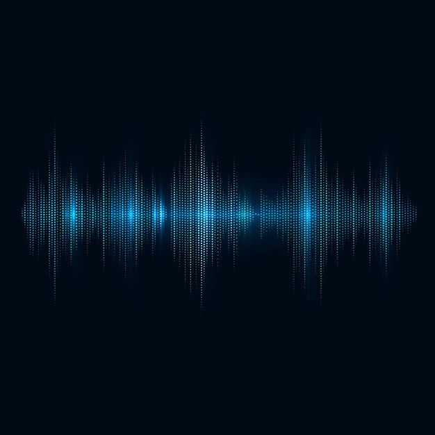 Diseño de vector de ecualizador de onda de sonido