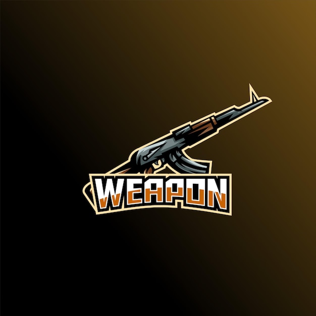 Vector gratuito diseño de vector de logotipo de juego de armas