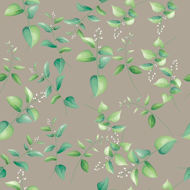 diseño vectorial de patrón sin costuras botánico de hojas para la decoración interior de tela de cubierta patrón lindo con plan
