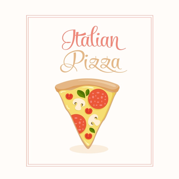 Diseño vectorial de pizza