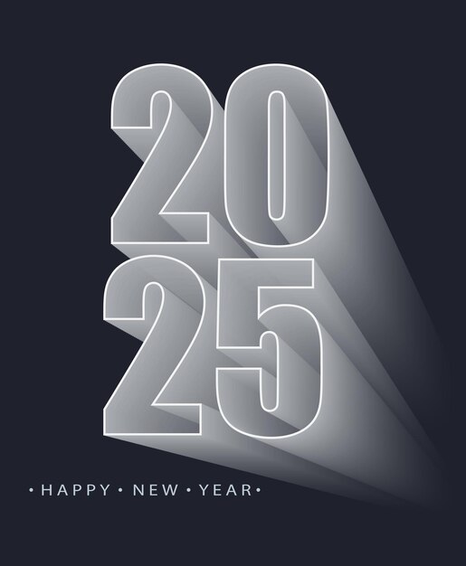 Diseño vectorial premium para la celebración del año nuevo 2025
