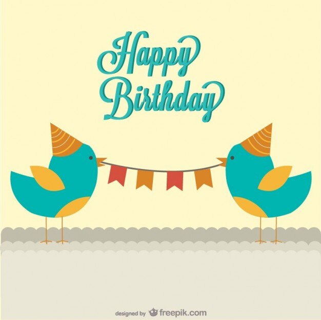 Diseño vectorial tarjeta de cumpleaños