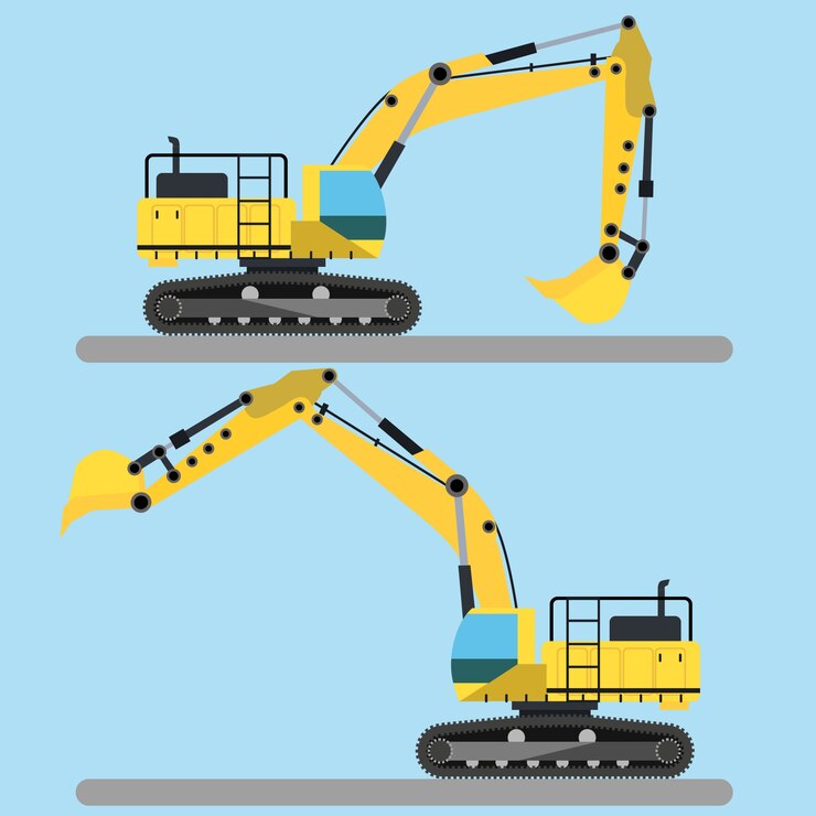 Vector gratuito diseño de vehículos de construcción