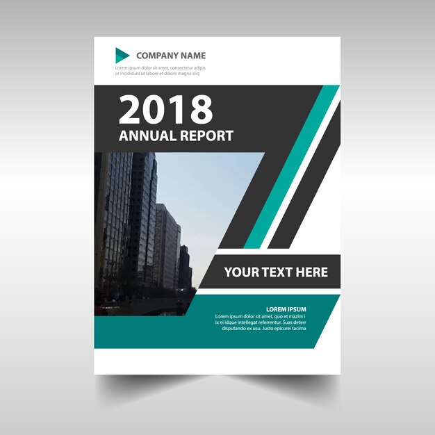 Diseño verde corporativo de reporte anual
