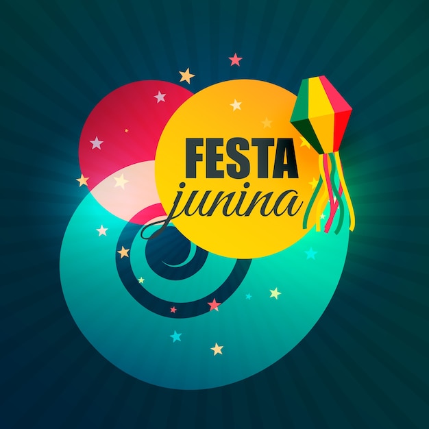 Vector gratuito diseño verde oscuro de festa junina