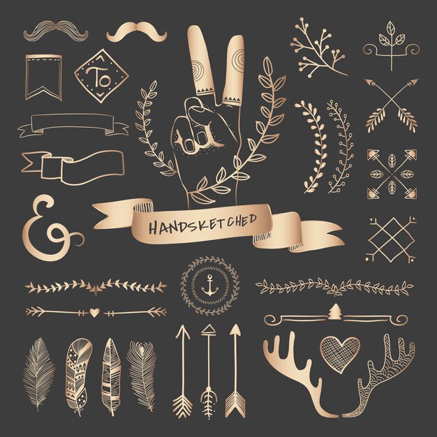 Diseño de viajes dibujados a mano
