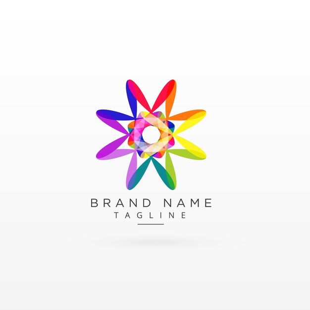 Diseño vibrante abstracto creativo de logotipo