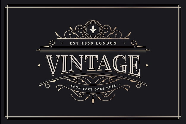 Diseño vintage con decoraciones ornamentales