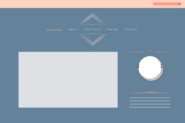 Vector gratuito diseño web para diseño de portafolio vectorial.