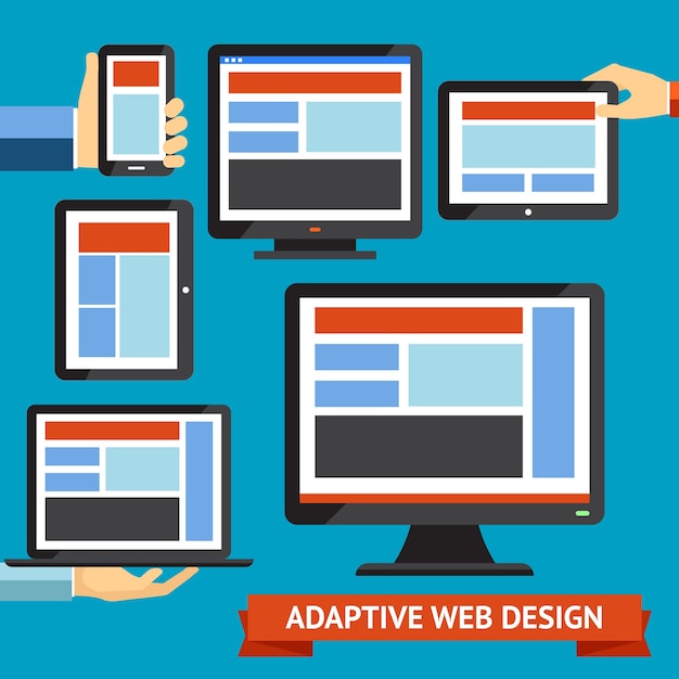 Diseño web moderno y adaptable y aplicaciones móviles
