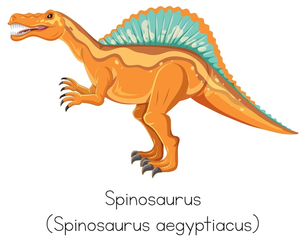 Diseño de wordcard para espinosaurio