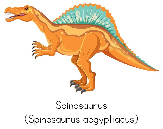 Diseño de wordcard para espinosaurio