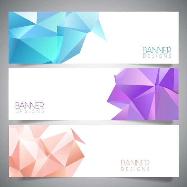 Diseños abstractos de banner