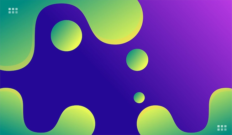 Vector gratuito diseños abstractos líquidos modernos de fondo de color verde degradado