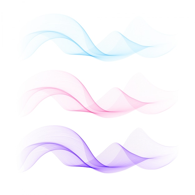 Diseños coloridos abstractos de ondas