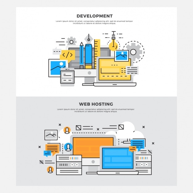 Vector gratuito diseños de desarrollo de web