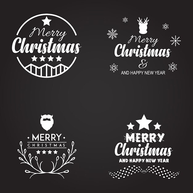 Diseños de logo de tipografía navideña
