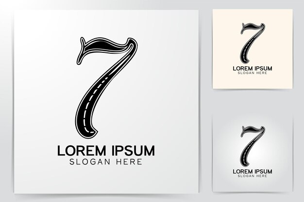Diseños de logotipo de carretera inspiración aislado sobre fondo blanco.