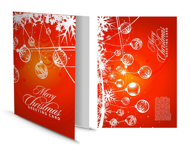 Diseños de plantilla de cubierta de piel de libro de carpeta de póster y folleto de Navidad Bi fold