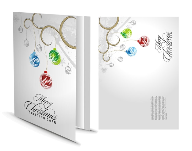 Vector gratuito diseños de plantilla de cubierta de piel de libro de carpeta de póster y folleto de navidad bi fold