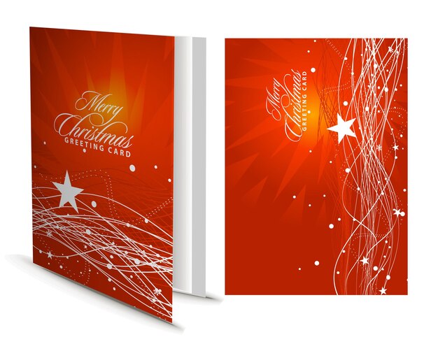 Diseños de plantilla de cubierta de piel de libro de carpeta de póster y folleto de Navidad Bi fold