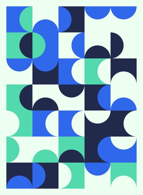 Diseños de volante de portada de póster geométrico abstracto Ilustración vectorial