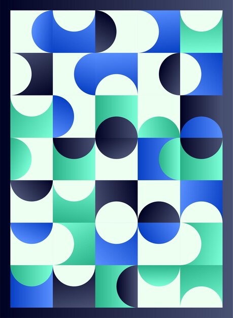 Diseños de volante de portada de póster geométrico abstracto Ilustración vectorial