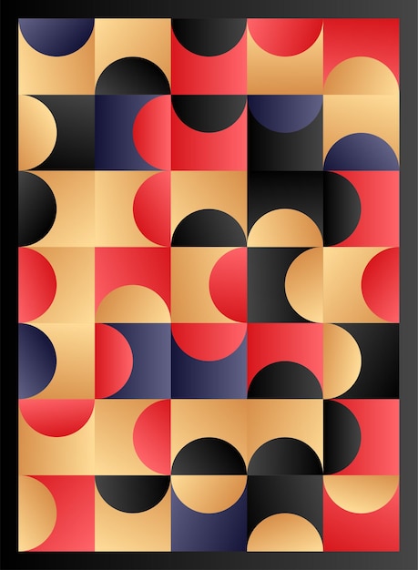 Diseños de volante de portada de póster geométrico abstracto Ilustración vectorial