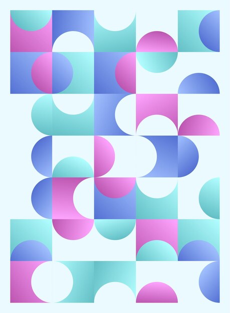 Diseños de volante de portada de póster geométrico abstracto Ilustración vectorial