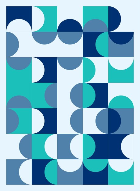 Diseños de volante de portada de póster geométrico abstracto Ilustración vectorial