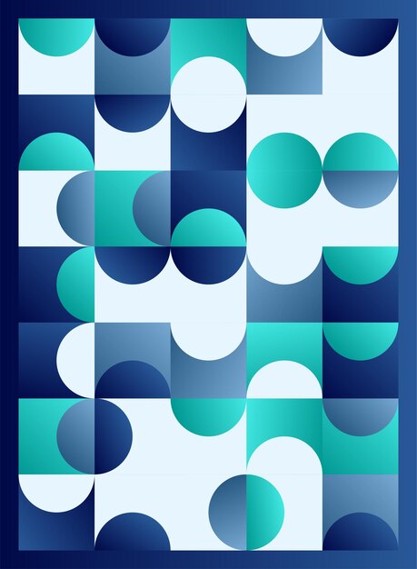 Diseños de volante de portada de póster geométrico abstracto Ilustración vectorial