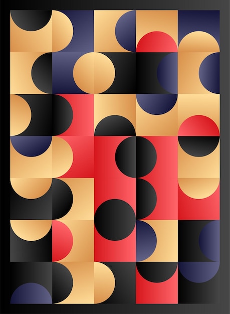 Diseños de volante de portada de póster geométrico abstracto Ilustración vectorial