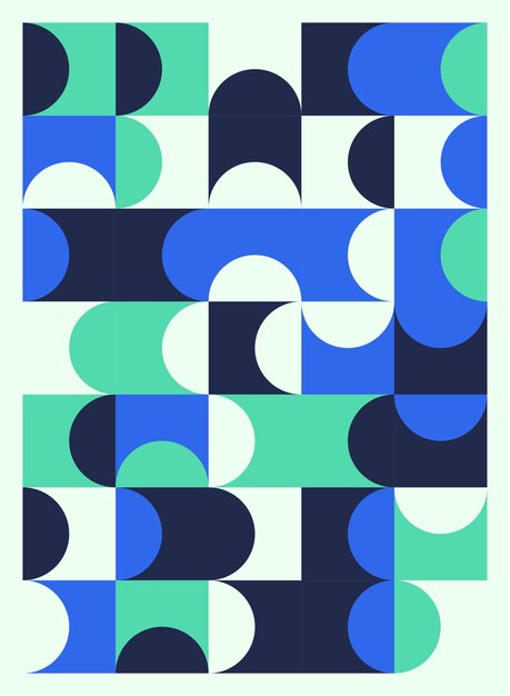 Diseños de volante de portada de póster geométrico abstracto Ilustración vectorial