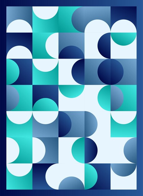 Diseños de volante de portada de póster geométrico abstracto Ilustración vectorial
