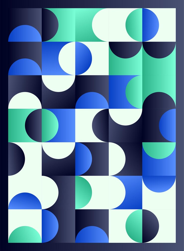 Vector gratuito diseños de volante de portada de póster geométrico abstracto ilustración vectorial