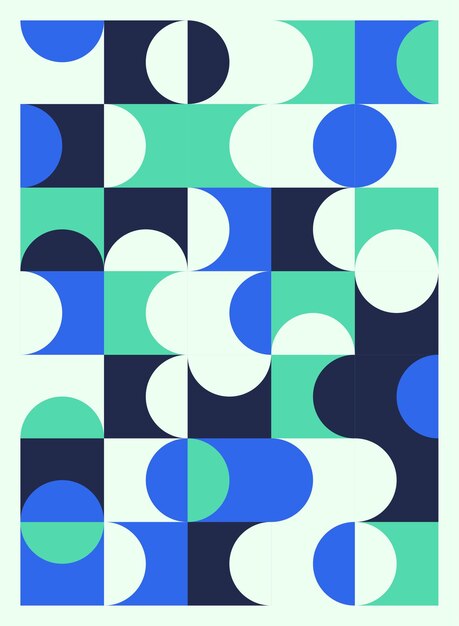 Diseños de volante de portada de póster geométrico abstracto Ilustración vectorial