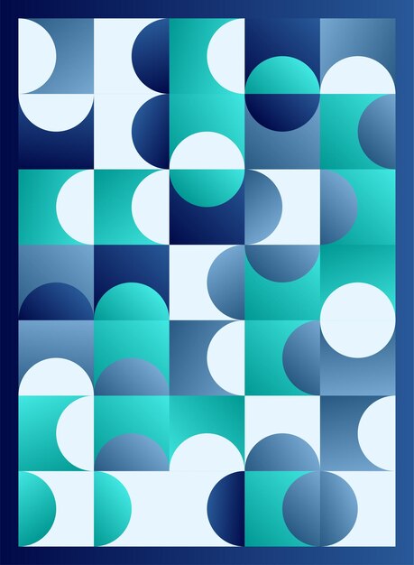 Diseños de volante de portada de póster geométrico abstracto Ilustración vectorial