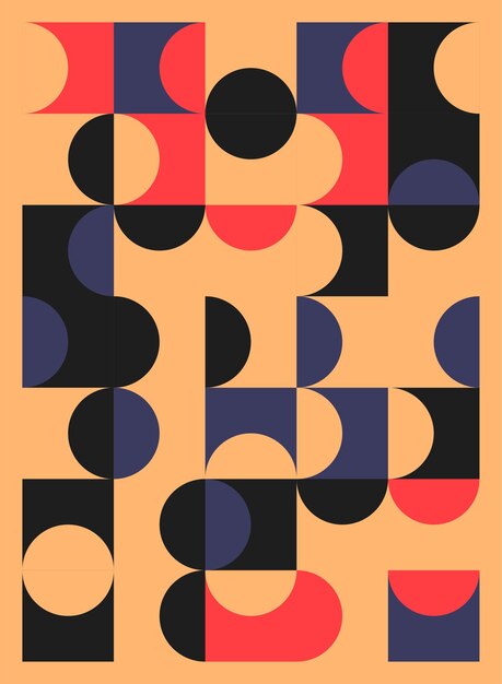 Diseños de volante de portada de póster geométrico abstracto Ilustración vectorial