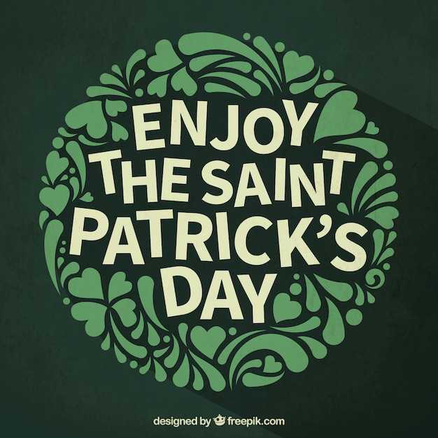 Vector gratuito disfruta del día de san patricio