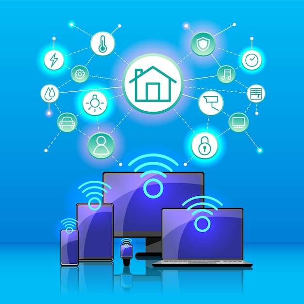 Dispositivo de control y conexión inteligente de Internet de las cosas IoT en la red de la industria y residente en cualquier lugar en cualquier momento y cualquier negocio con tecnología de TI de Internet para futuristas del mundo