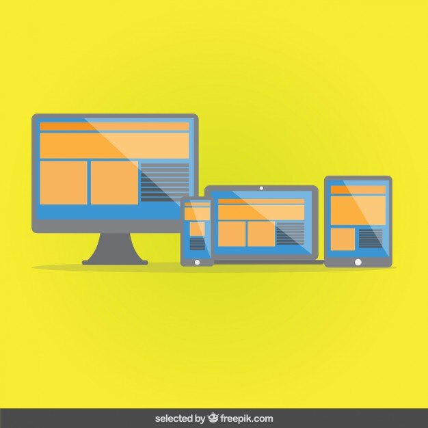 Los dispositivos en estilo diseño plano