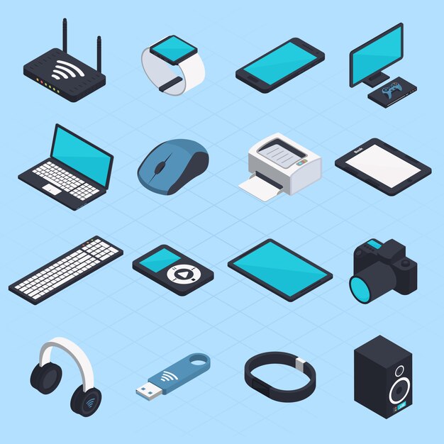 Dispositivos móviles inalámbricos isométricos