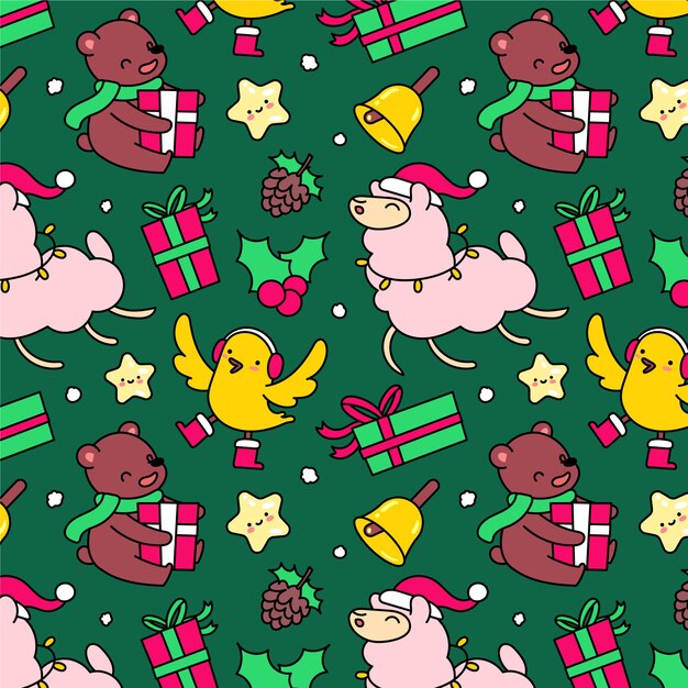 Divertida decoración de fondo de navidad