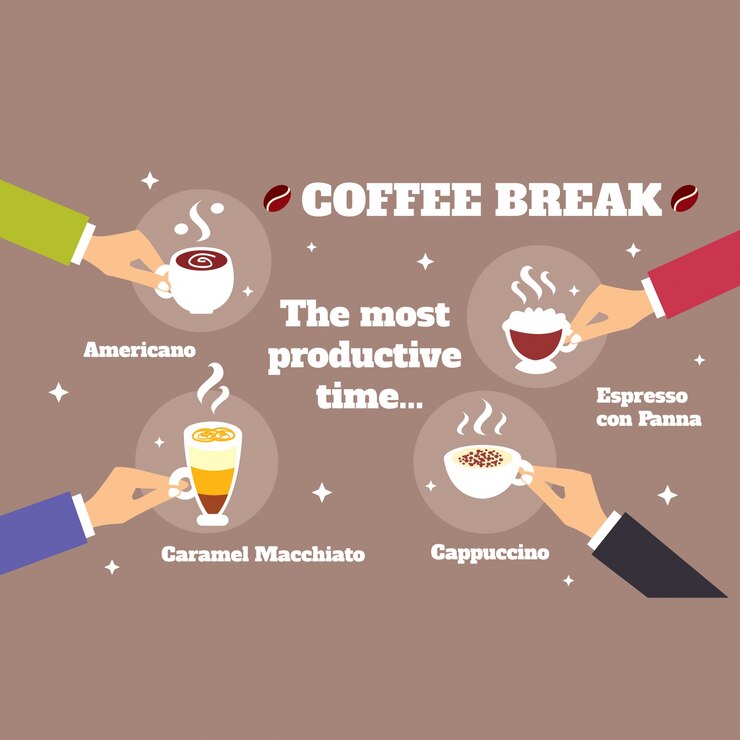 Vector gratuito divertida infografía sobre café